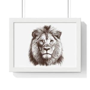 Horizontal Framed Poster Lion
